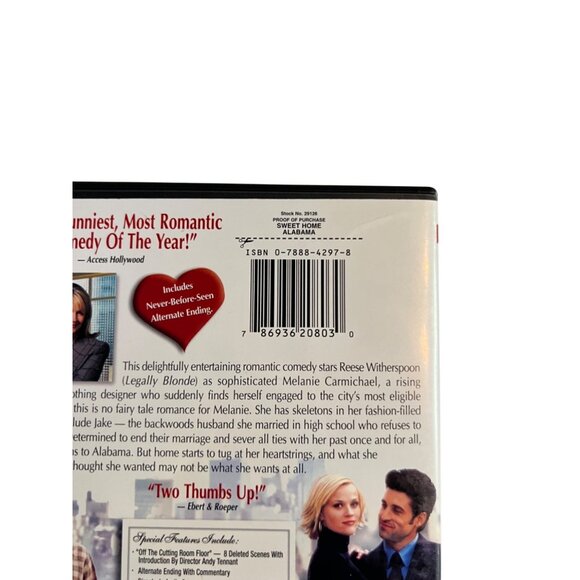 Sweet Home Alabama 2002 DVD Reese Witherspoon Patrick Dempsey Comedy Pre-Owned - Picture 4 of 5